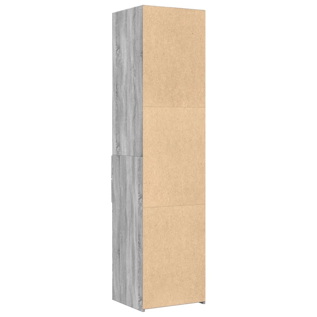 Buffet haut sonoma gris 45x42,5x185 cm bois d'ingénierie - XIOS