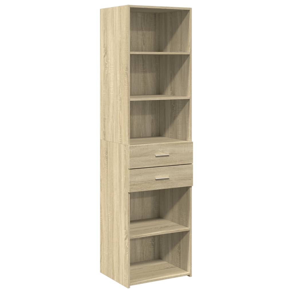 Buffet haut chêne sonoma 50x42,5x185 cm bois d'ingénierie - XIOS