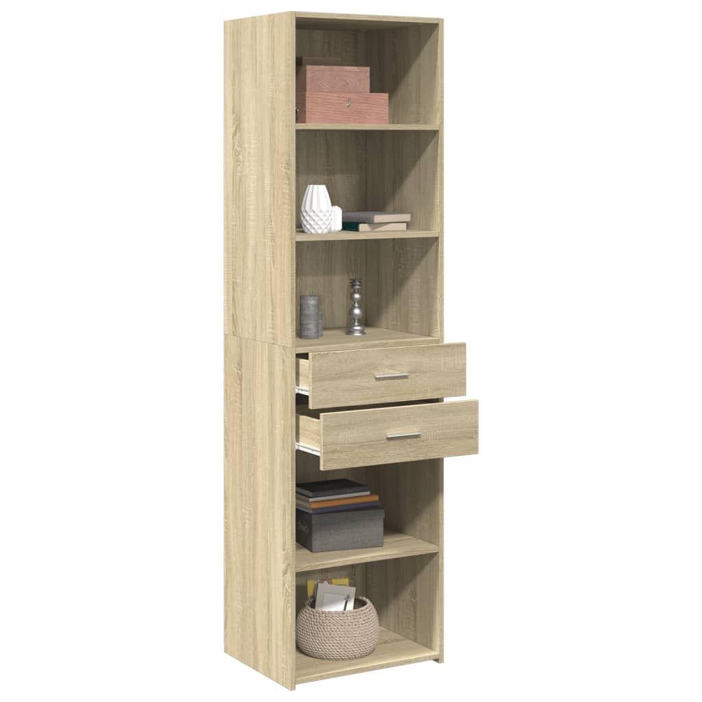 Buffet haut chêne sonoma 50x42,5x185 cm bois d'ingénierie - XIOS