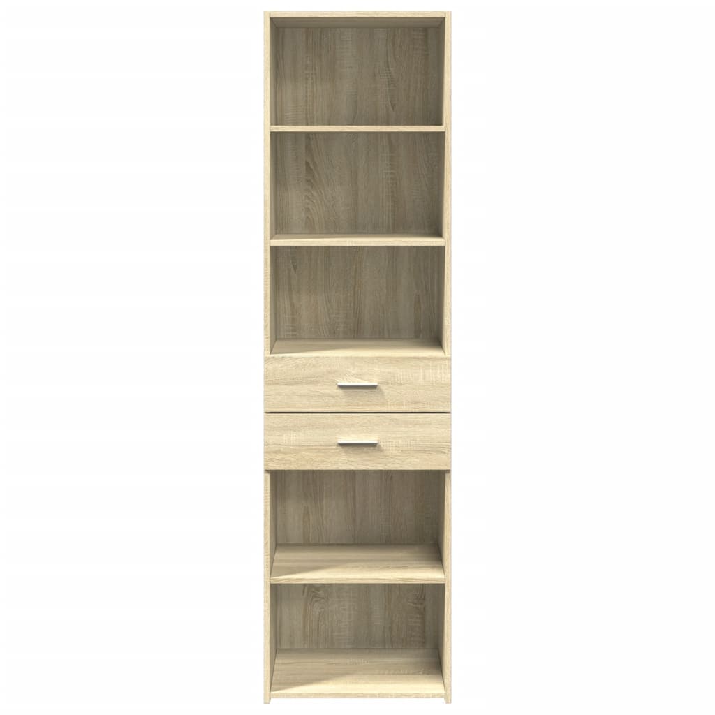 Buffet haut chêne sonoma 50x42,5x185 cm bois d'ingénierie - XIOS
