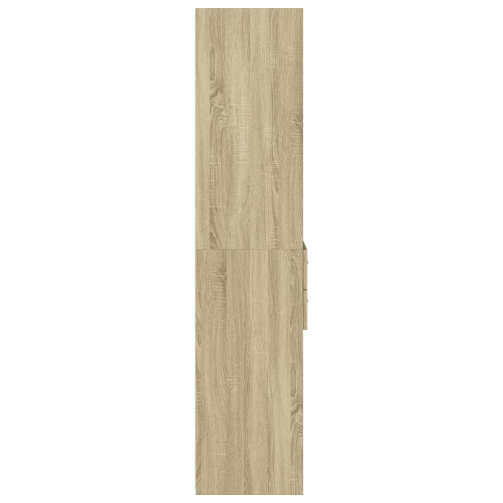 Buffet haut chêne sonoma 50x42,5x185 cm bois d'ingénierie - XIOS