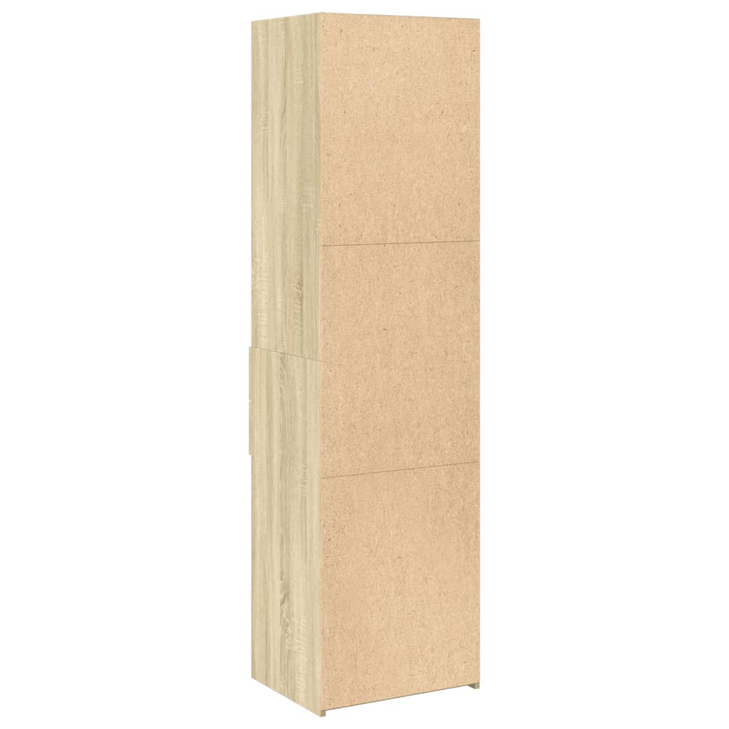 Buffet haut chêne sonoma 50x42,5x185 cm bois d'ingénierie - XIOS