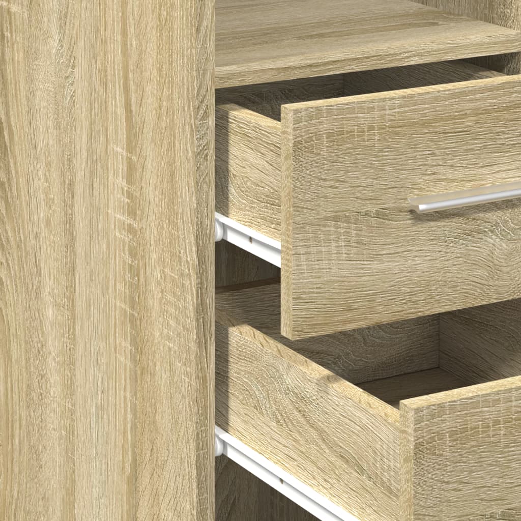 Buffet haut chêne sonoma 50x42,5x185 cm bois d'ingénierie - XIOS