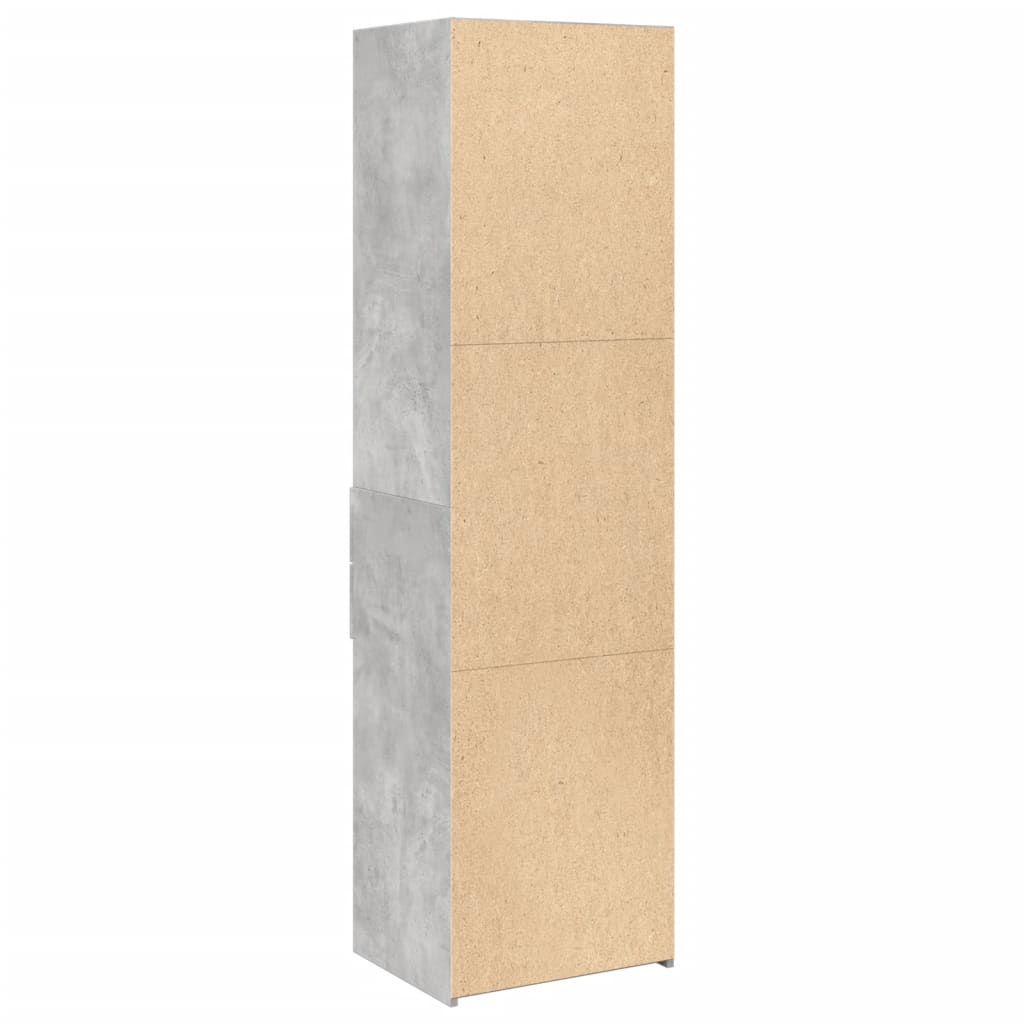 Buffet haut gris béton 50x42,5x185 cm bois d'ingénierie - XIOS