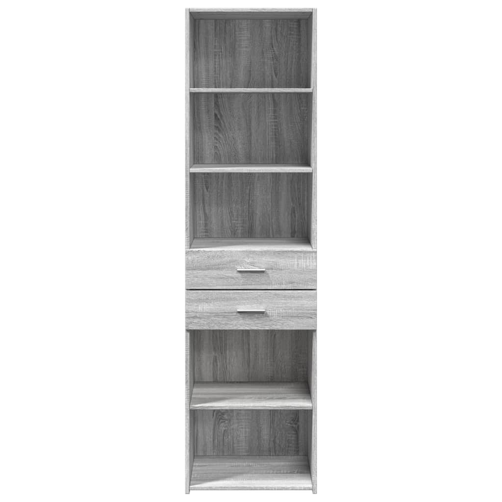 Buffet haut sonoma gris 50x42,5x185 cm bois d'ingénierie - XIOS
