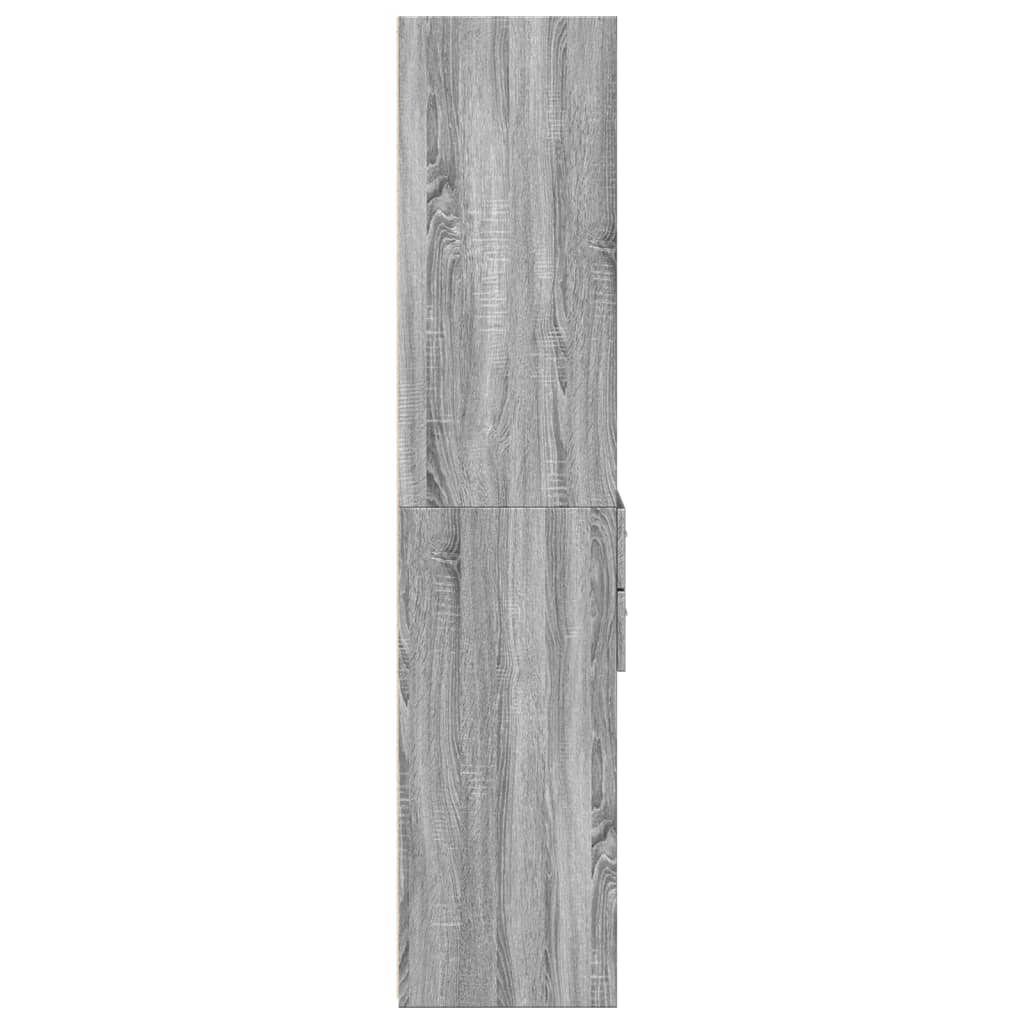 Buffet haut sonoma gris 50x42,5x185 cm bois d'ingénierie - XIOS
