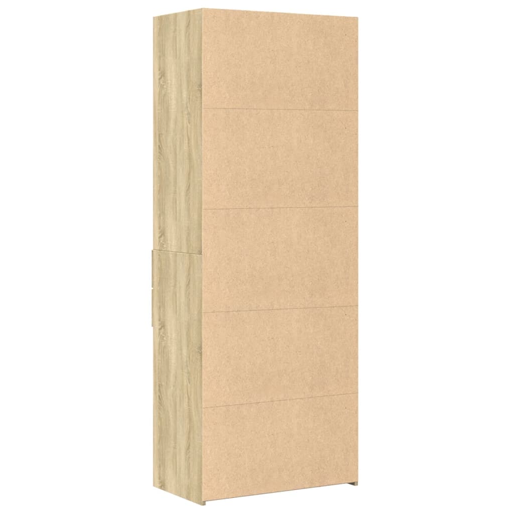 Buffet haut chêne sonoma 70x42,5x185 cm bois d'ingénierie - XIOS