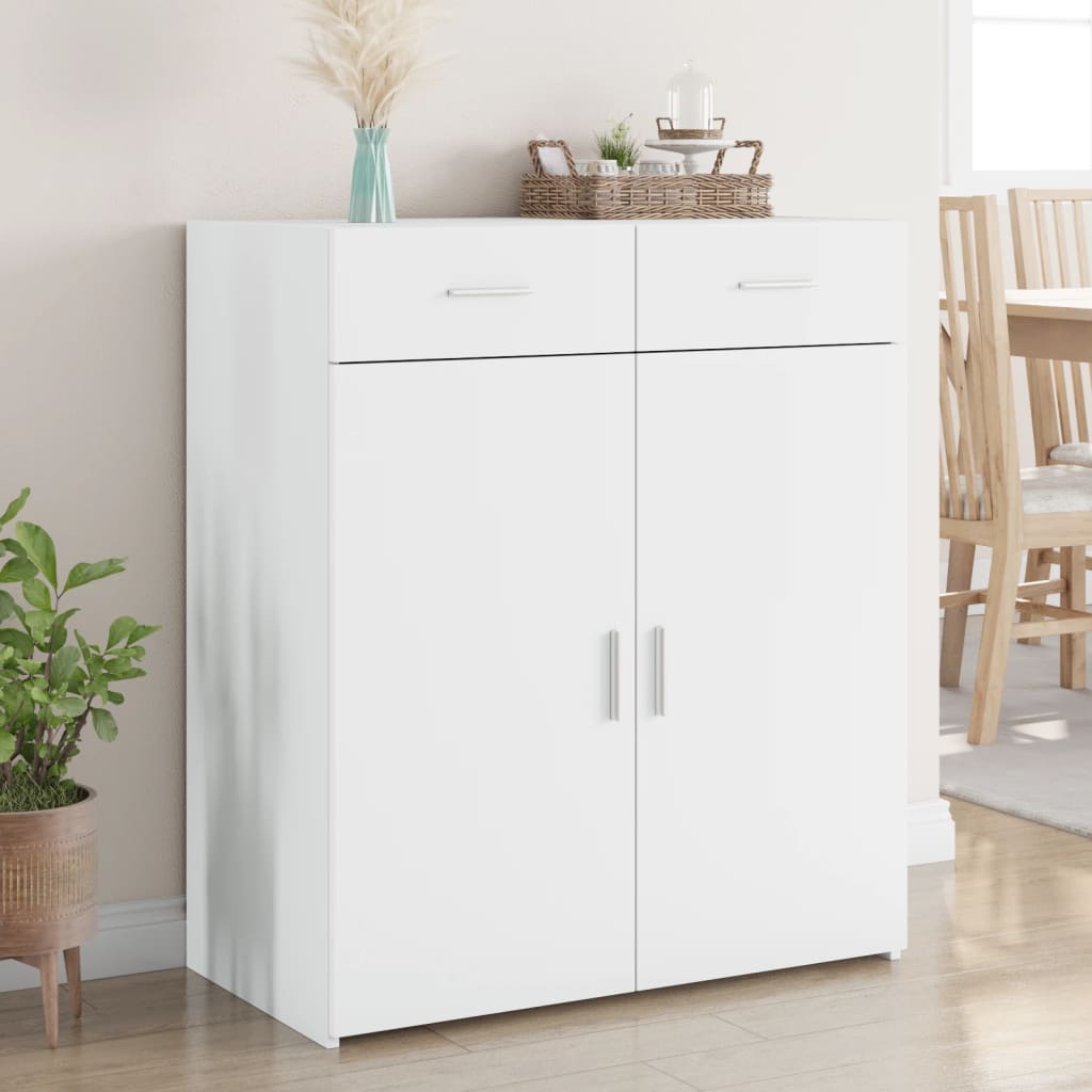 Buffet blanc 80x42,5x93 cm bois d'ingénierie - XIOS