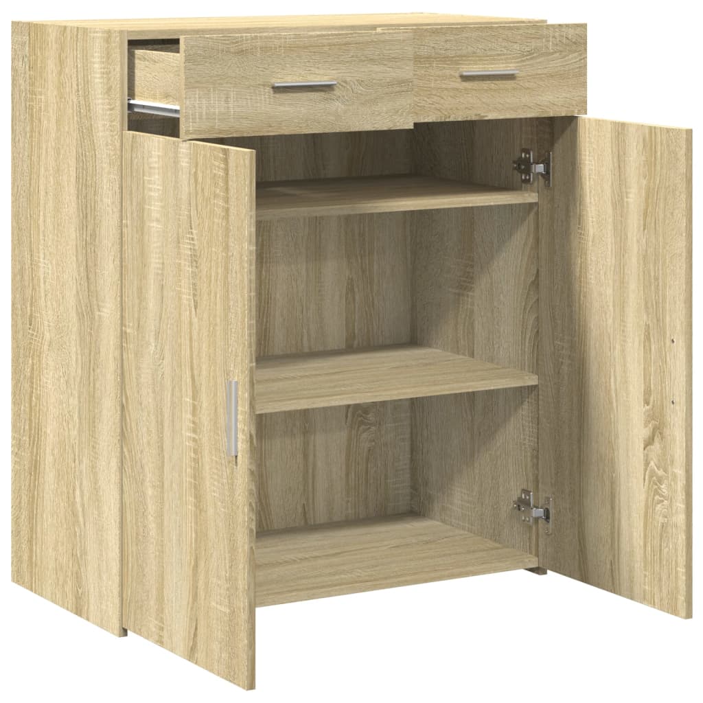 Buffet chêne sonoma 80x42,5x93 cm bois d'ingénierie - XIOS