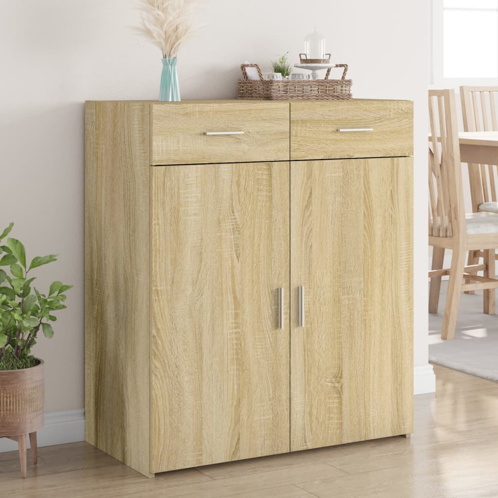 Buffet chêne sonoma 80x42,5x93 cm bois d'ingénierie - XIOS