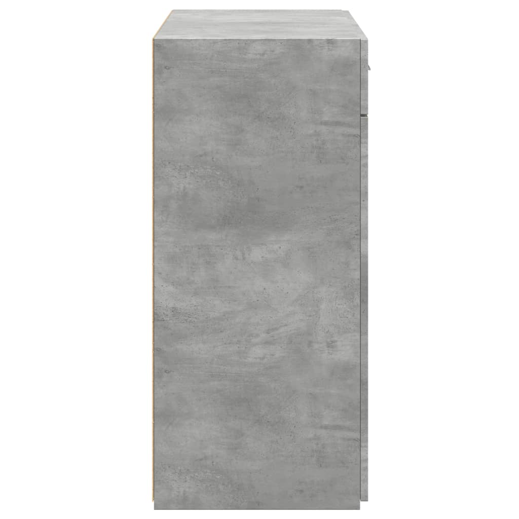 Buffet gris béton 80x42,5x93 cm bois d'ingénierie - XIOS
