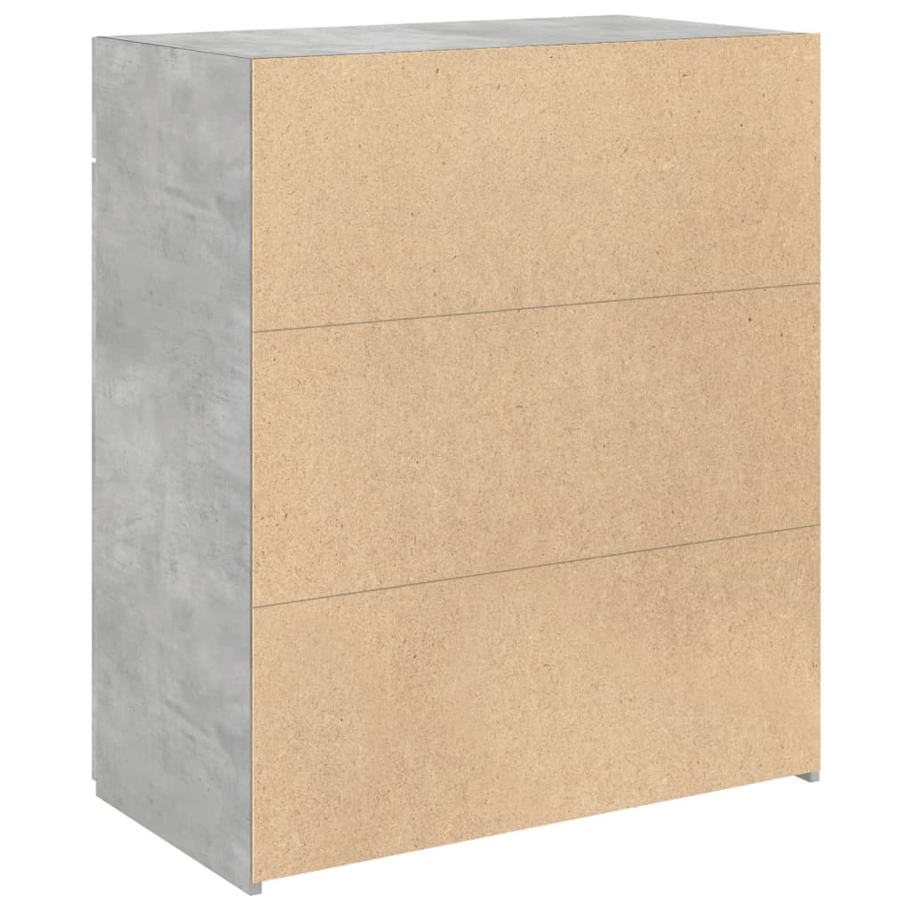 Buffet gris béton 80x42,5x93 cm bois d'ingénierie - XIOS