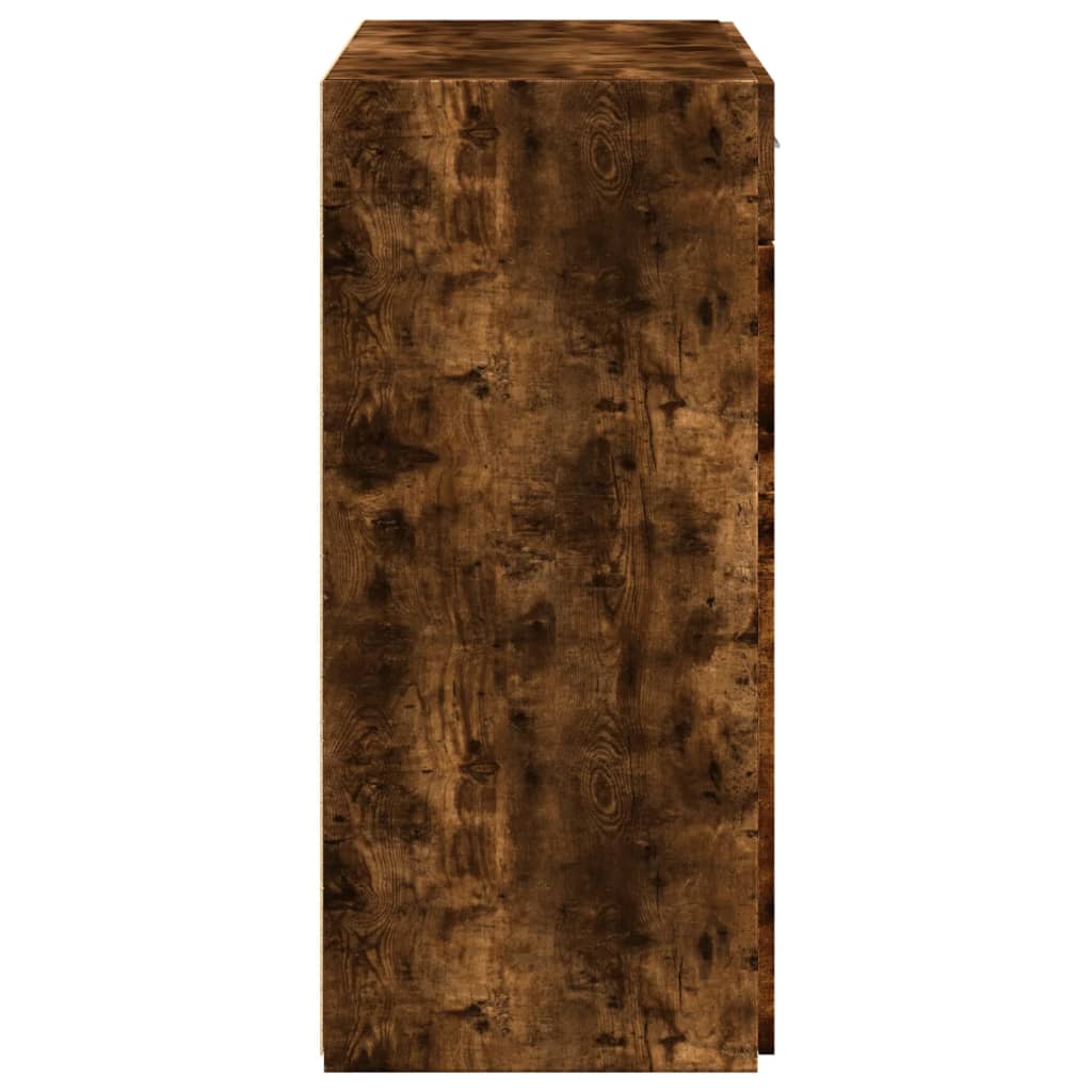 Buffet chêne fumé 80x42,5x93 cm bois d'ingénierie - XIOS