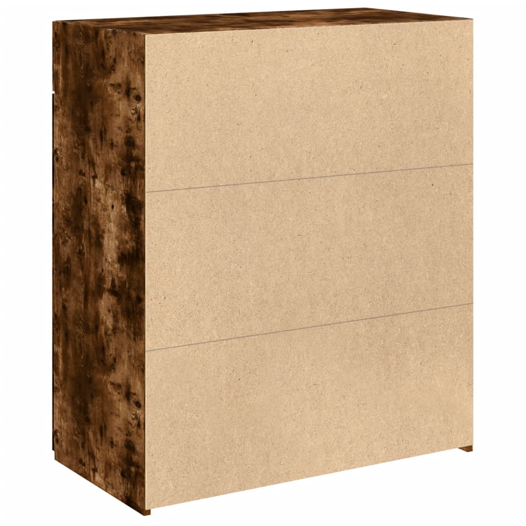 Buffet chêne fumé 80x42,5x93 cm bois d'ingénierie - XIOS