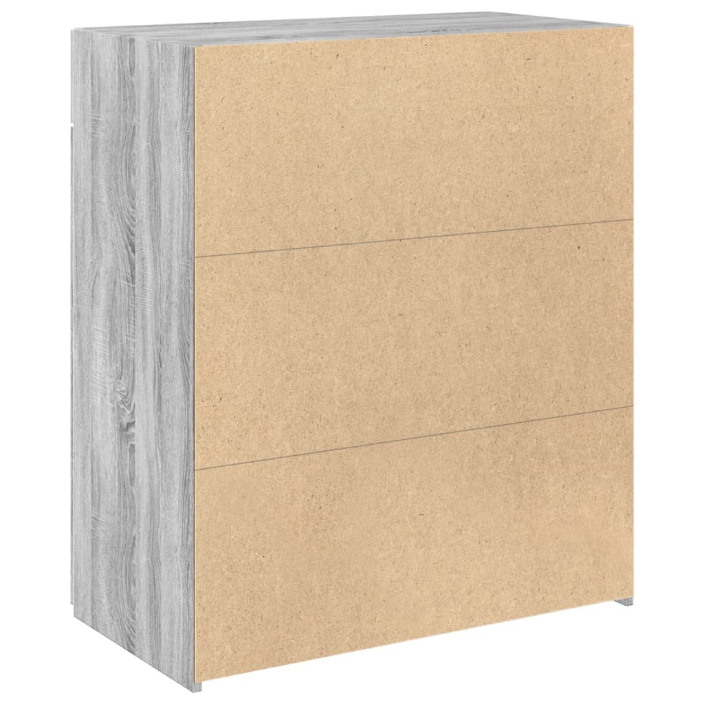 Buffet sonoma gris 80x42,5x93 cm bois d'ingénierie - XIOS