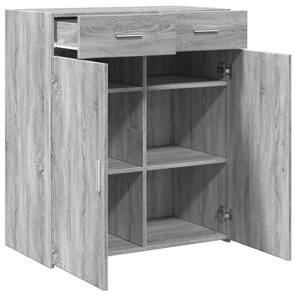 Buffet sonoma gris 80x42,5x93 cm bois d'ingénierie - XIOS