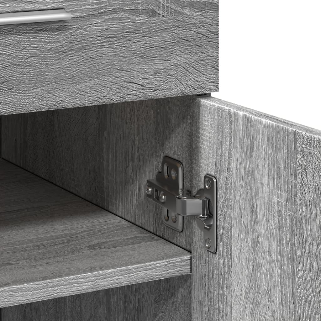 Buffet sonoma gris 80x42,5x93 cm bois d'ingénierie - XIOS