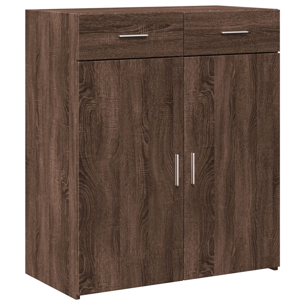Buffet chêne marron 80x42,5x93 cm bois d'ingénierie - XIOS