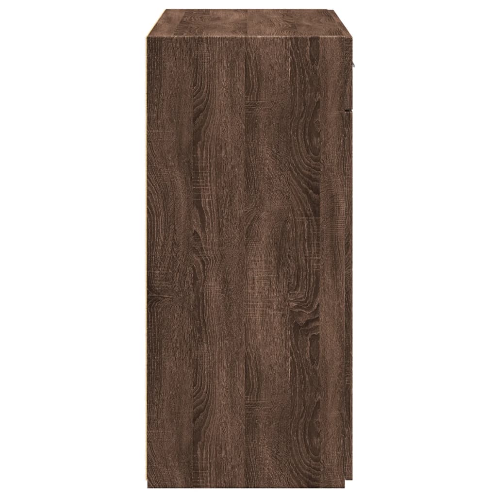 Buffet chêne marron 80x42,5x93 cm bois d'ingénierie - XIOS