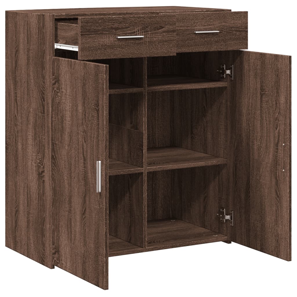 Buffet chêne marron 80x42,5x93 cm bois d'ingénierie - XIOS