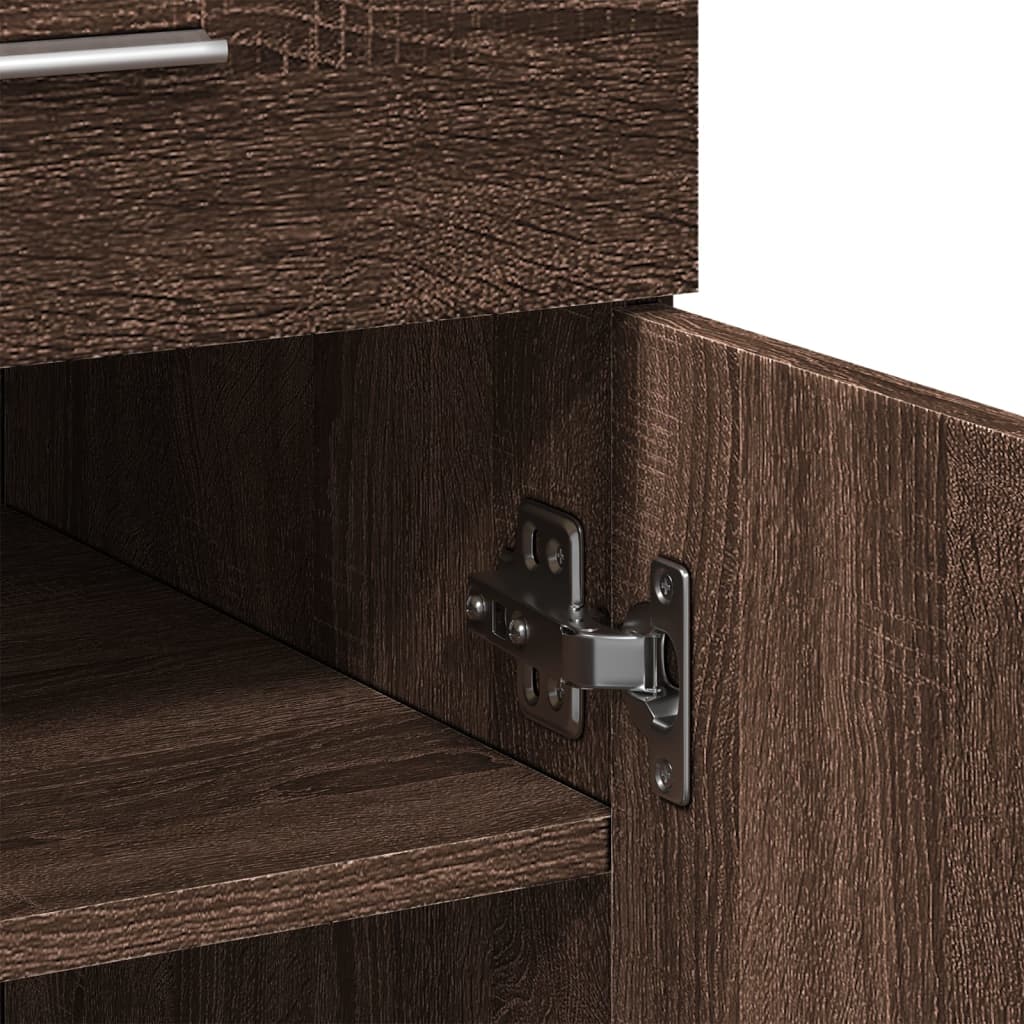 Buffet chêne marron 80x42,5x93 cm bois d'ingénierie - XIOS