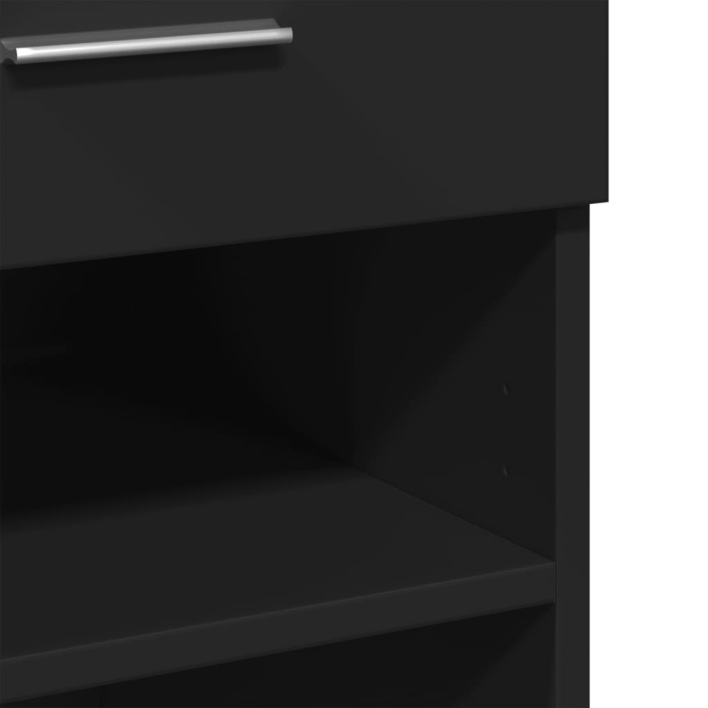 Buffet noir 80x42,5x93 cm bois d'ingénierie - XIOS