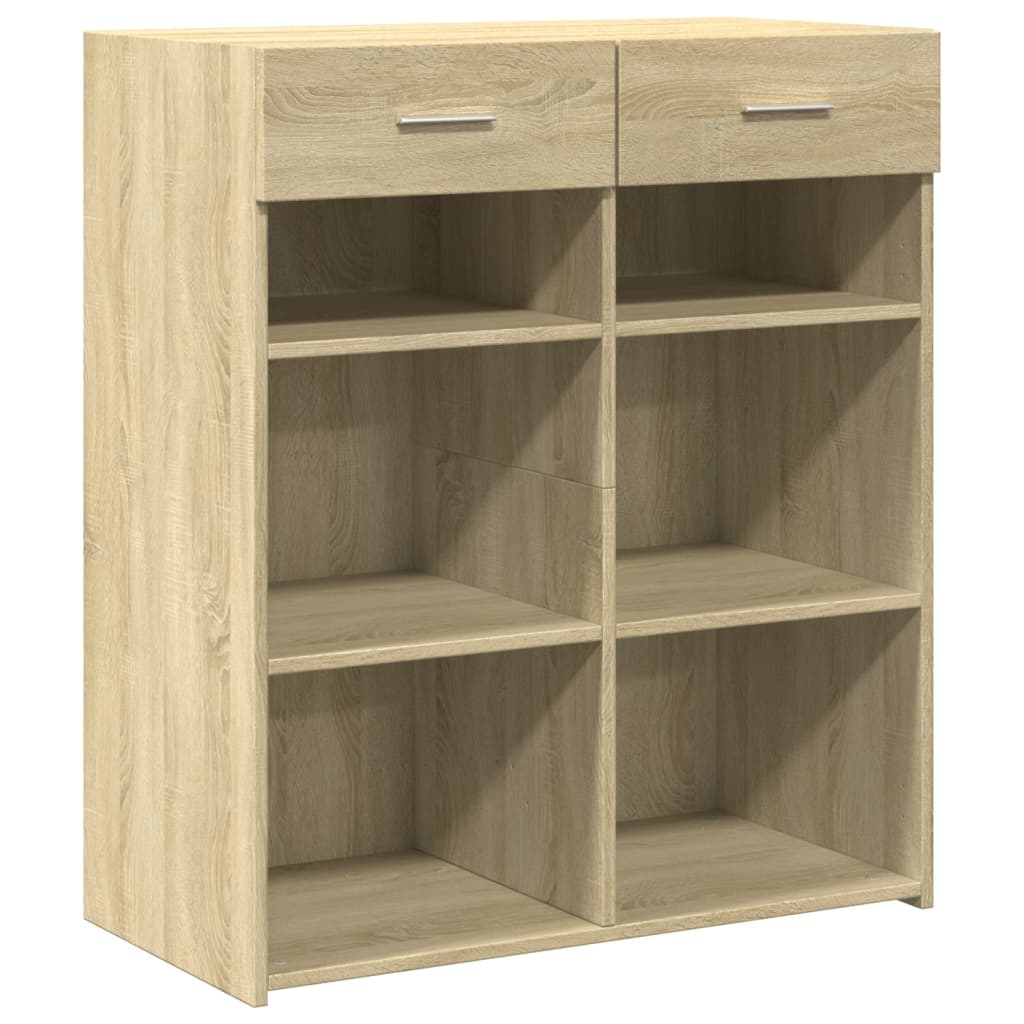 Buffet chêne sonoma 80x42,5x93 cm bois d'ingénierie - XIOS