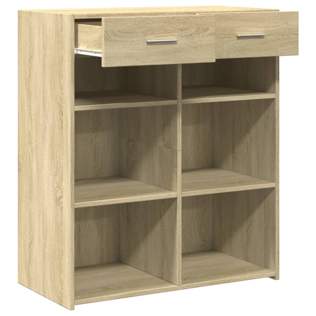 Buffet chêne sonoma 80x42,5x93 cm bois d'ingénierie - XIOS