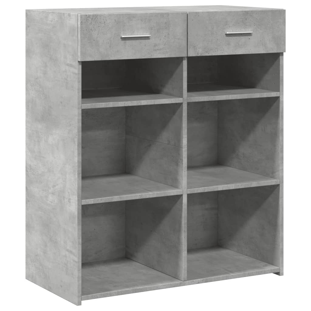 Buffet gris béton 80x42,5x93 cm bois d'ingénierie - XIOS