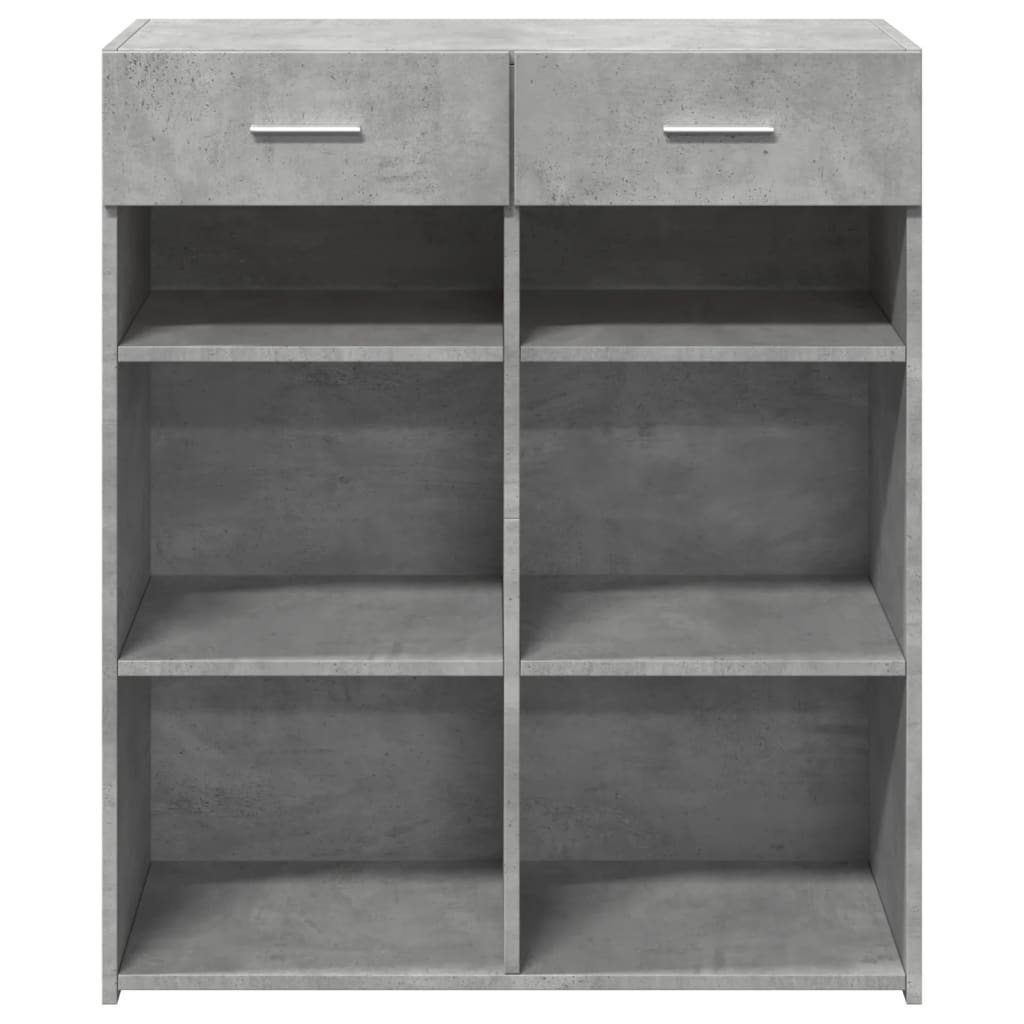 Buffet gris béton 80x42,5x93 cm bois d'ingénierie - XIOS