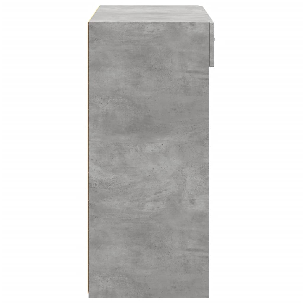 Buffet gris béton 80x42,5x93 cm bois d'ingénierie - XIOS