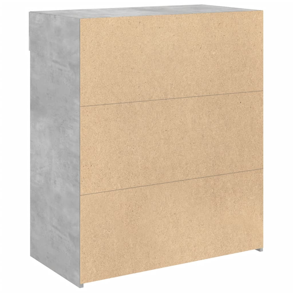 Buffet gris béton 80x42,5x93 cm bois d'ingénierie - XIOS