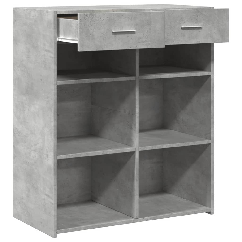 Buffet gris béton 80x42,5x93 cm bois d'ingénierie - XIOS