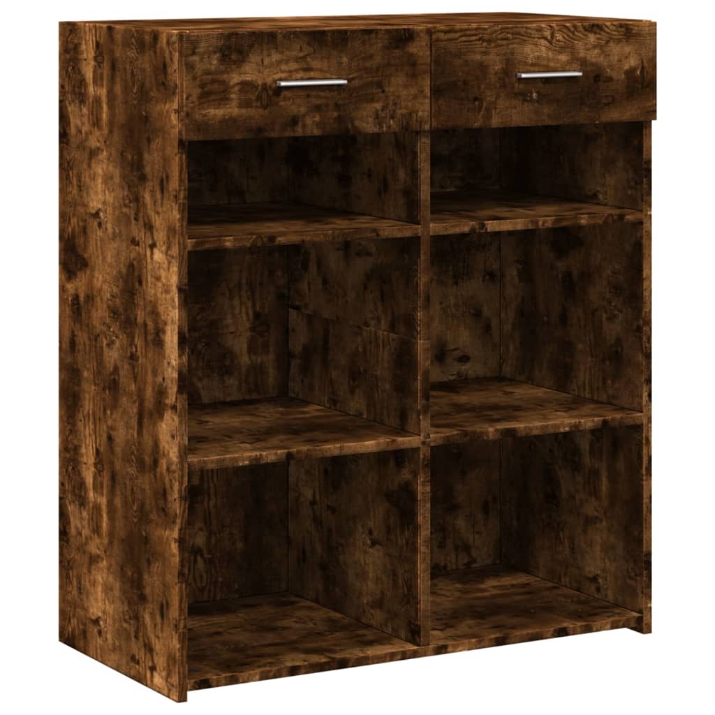 Buffet chêne fumé 80x42,5x93 cm bois d'ingénierie - XIOS
