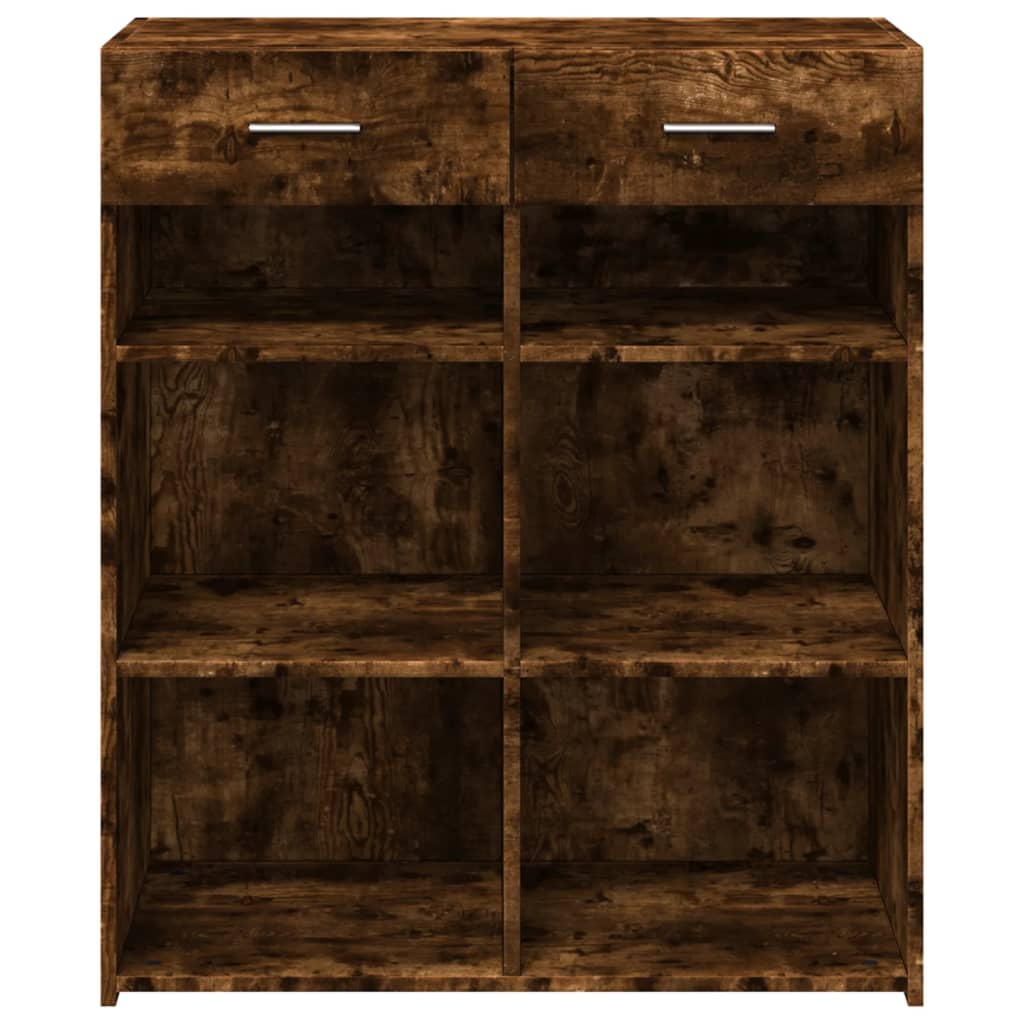 Buffet chêne fumé 80x42,5x93 cm bois d'ingénierie - XIOS