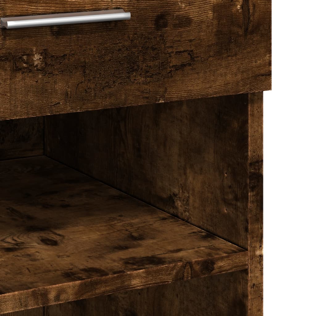 Buffet chêne fumé 80x42,5x93 cm bois d'ingénierie - XIOS