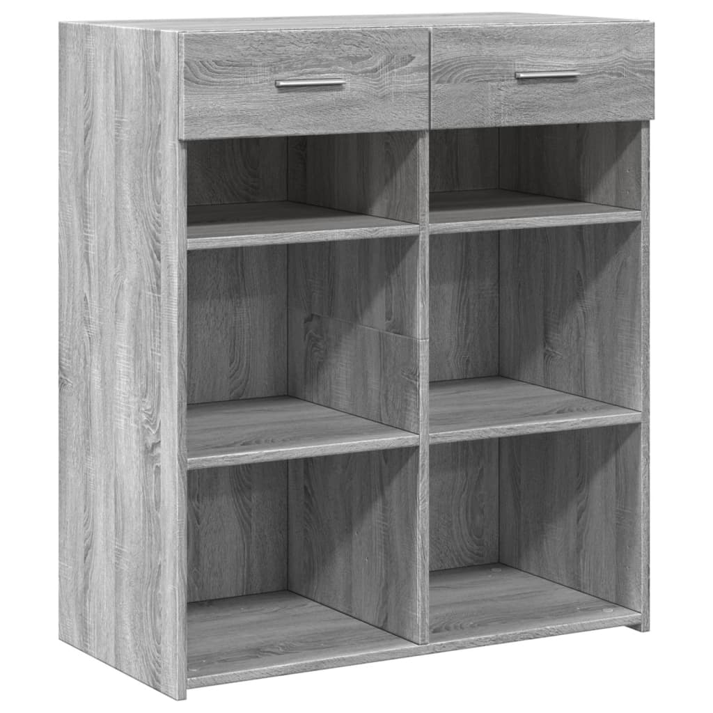 Buffet sonoma gris 80x42,5x93 cm bois d'ingénierie - XIOS
