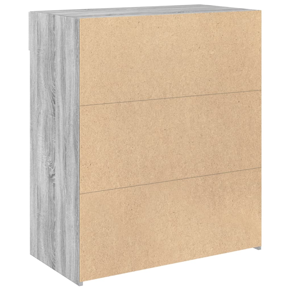 Buffet sonoma gris 80x42,5x93 cm bois d'ingénierie - XIOS
