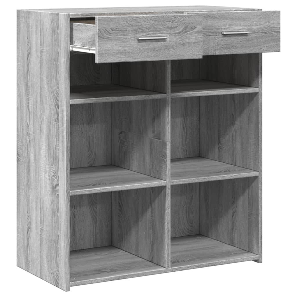 Buffet sonoma gris 80x42,5x93 cm bois d'ingénierie - XIOS