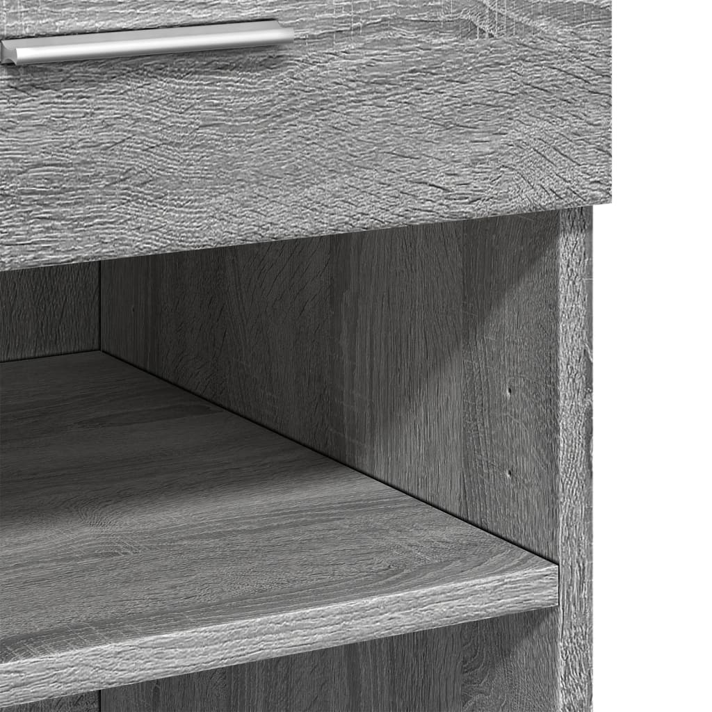 Buffet sonoma gris 80x42,5x93 cm bois d'ingénierie - XIOS