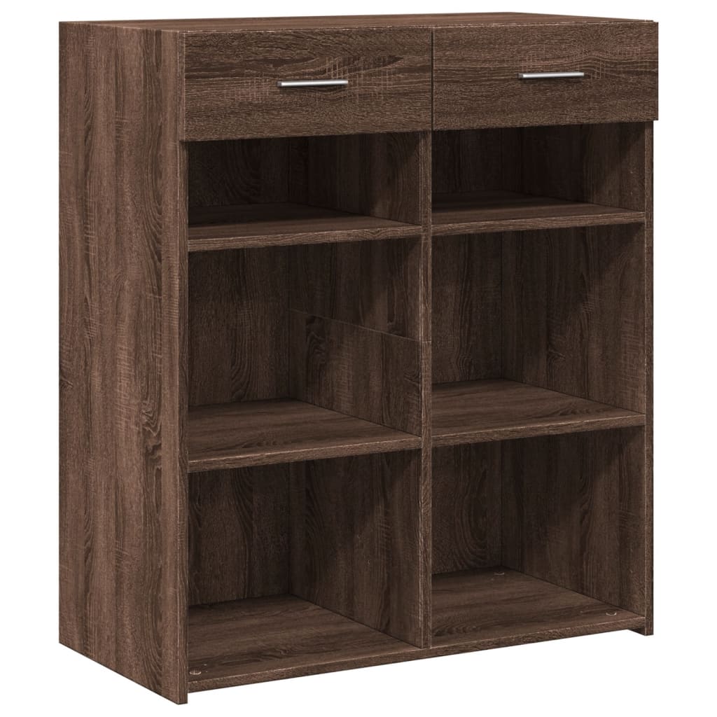 Buffet chêne marron 80x42,5x93 cm bois d'ingénierie - XIOS