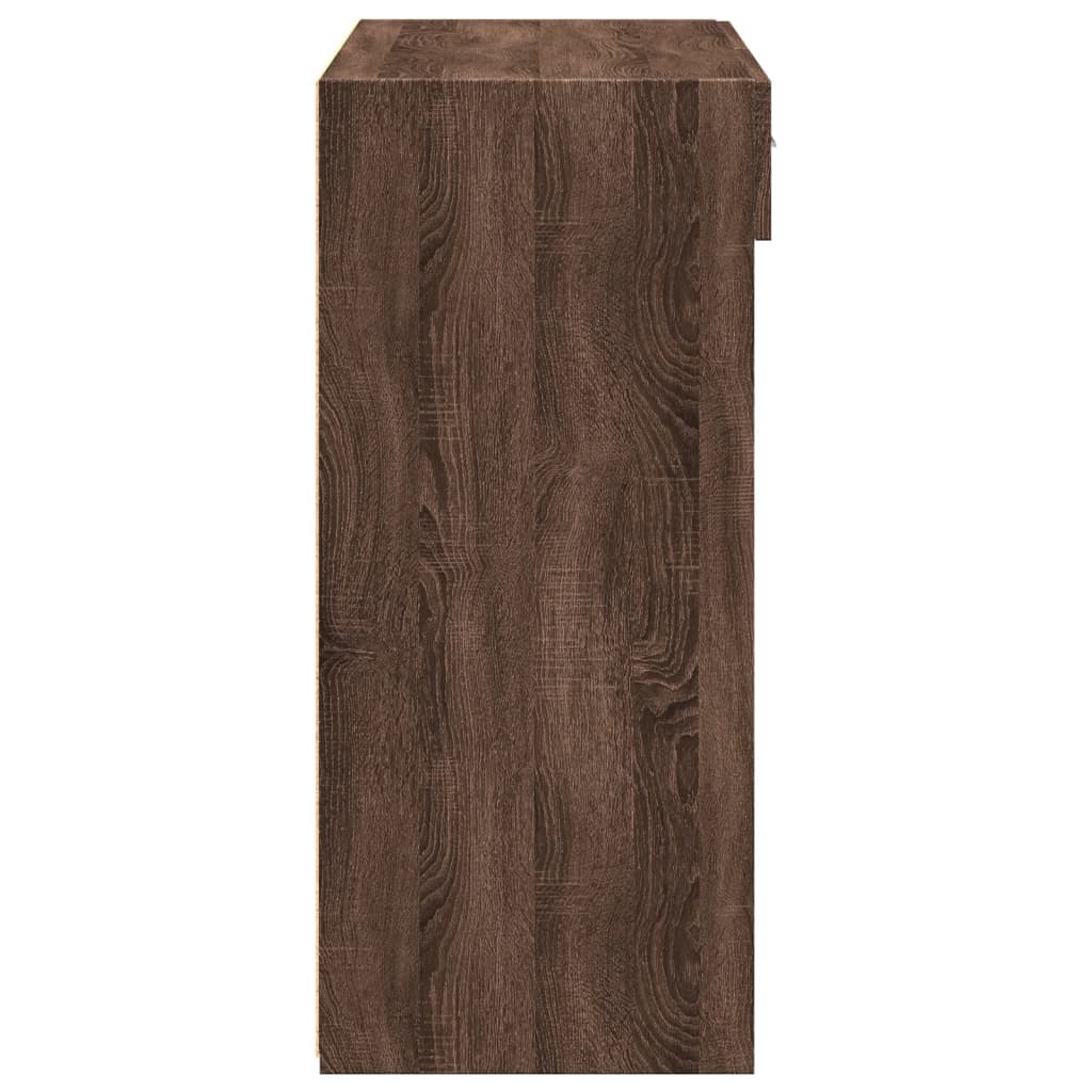 Buffet chêne marron 80x42,5x93 cm bois d'ingénierie - XIOS