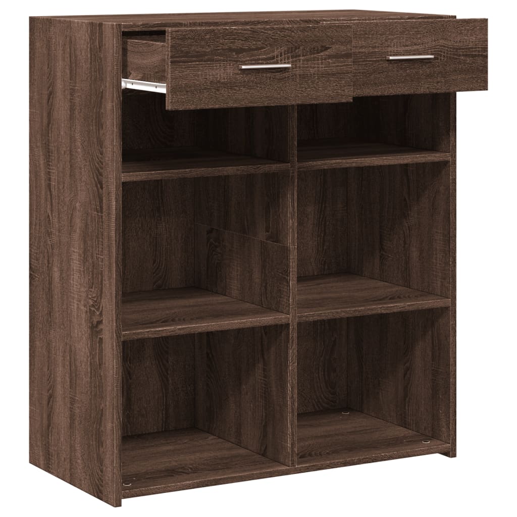 Buffet chêne marron 80x42,5x93 cm bois d'ingénierie - XIOS
