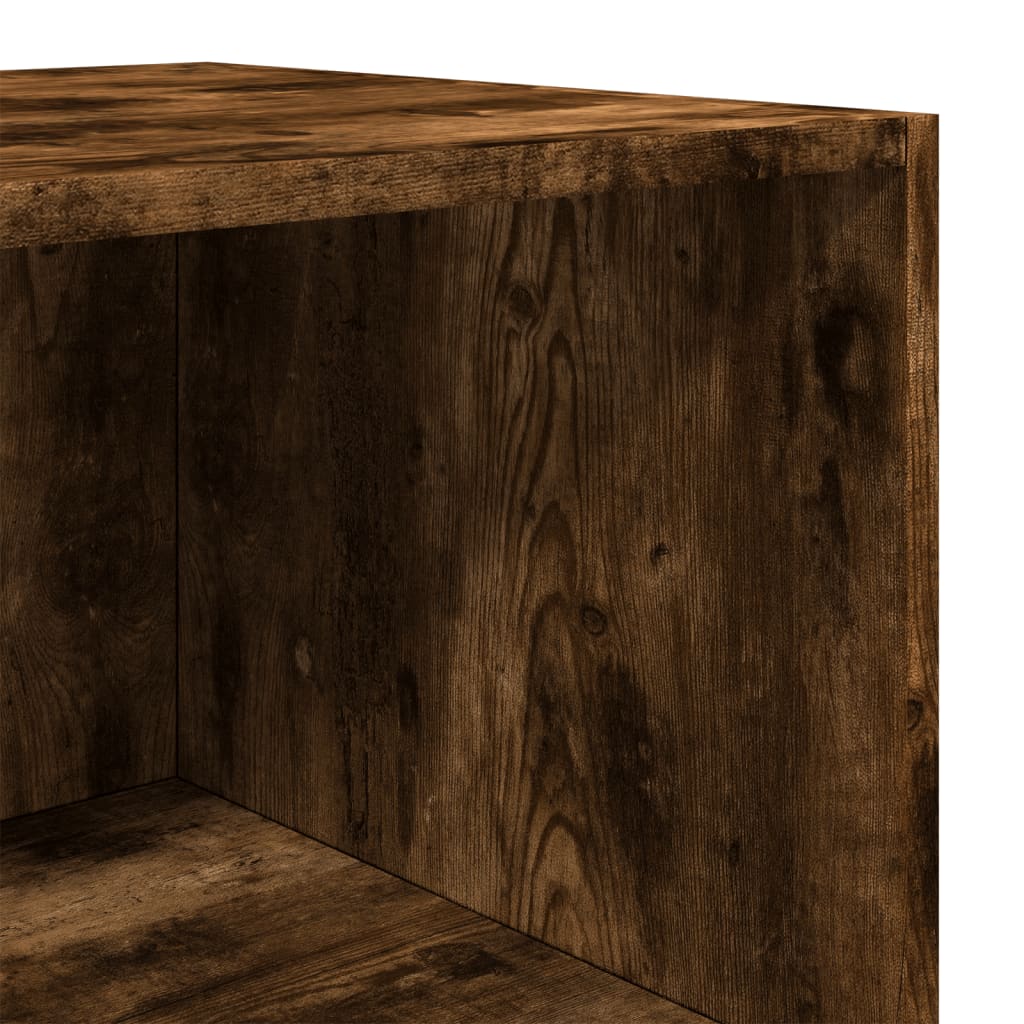 Buffet haut chêne fumé 40x41x185 cm bois d'ingénierie - XIOS