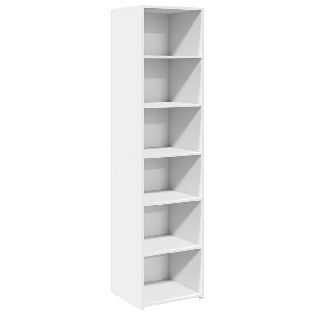 Buffet haut blanc 45x41x185 cm bois d'ingénierie