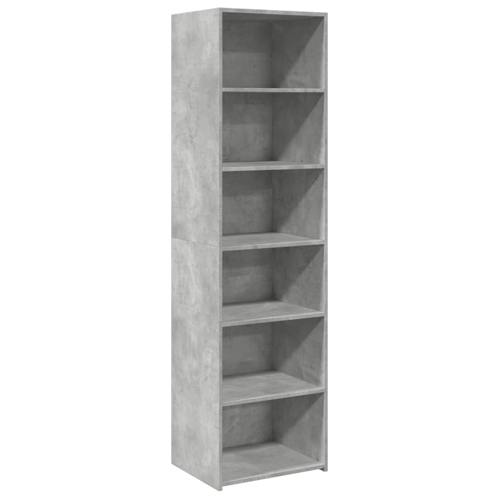 Buffet haut gris béton 50x41x185 cm bois d'ingénierie - XIOS