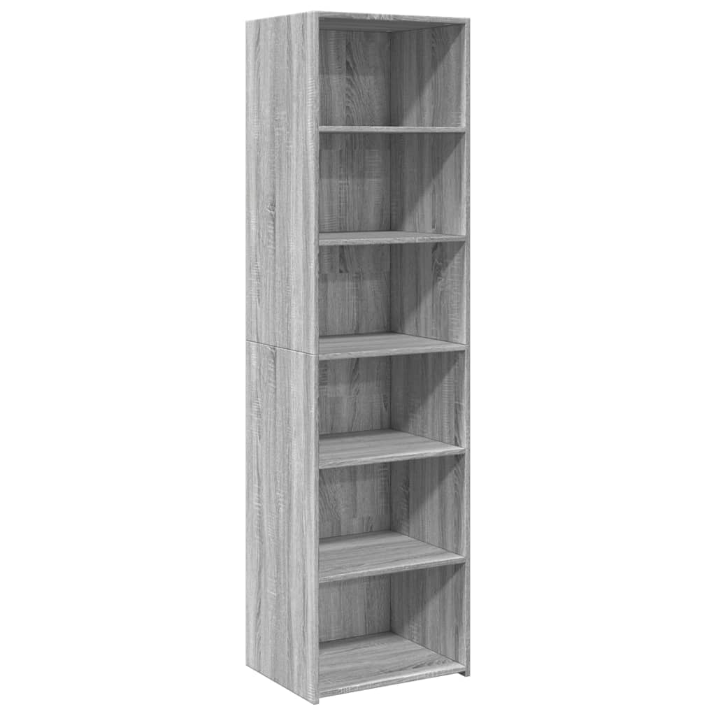 Buffet haut sonoma gris 50x41x185 cm bois d'ingénierie - XIOS