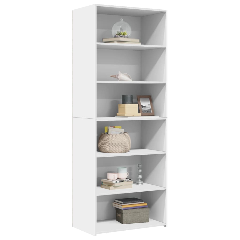 Buffet haut blanc 70x41x185 cm bois d'ingénierie - XIOS