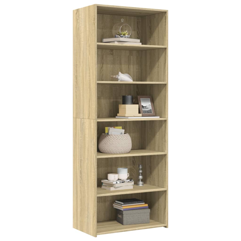 Buffet haut chêne sonoma 70x41x185 cm bois d'ingénierie - XIOS