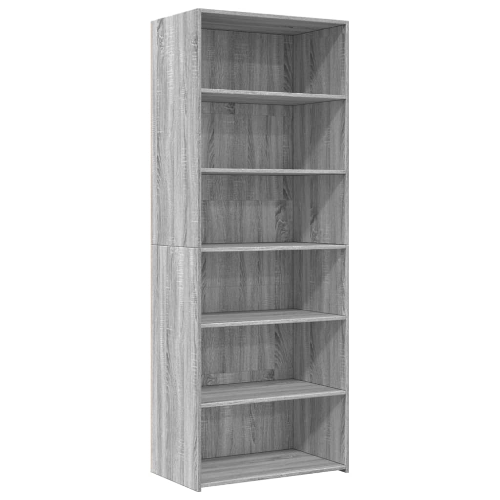 Buffet haut sonoma gris 70x41x185 cm bois d'ingénierie - XIOS